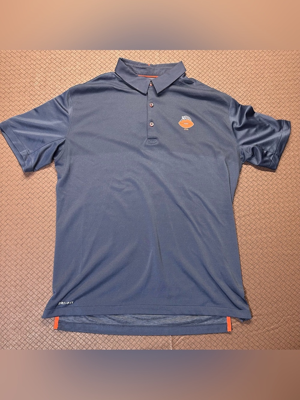 Nike Dri Fit Chicago Bears Onfield Team Issued Golf Polo Large Vtg Logo